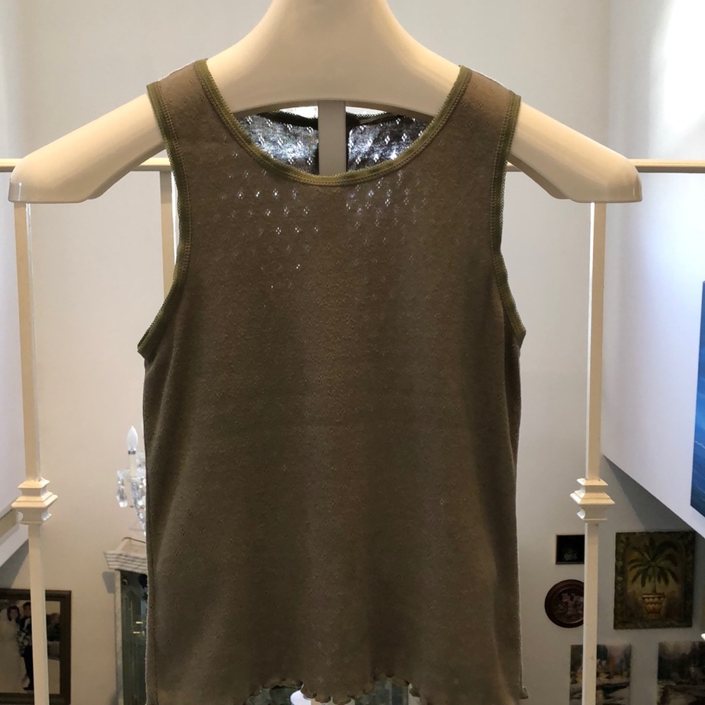 Cute olive green Tank Top